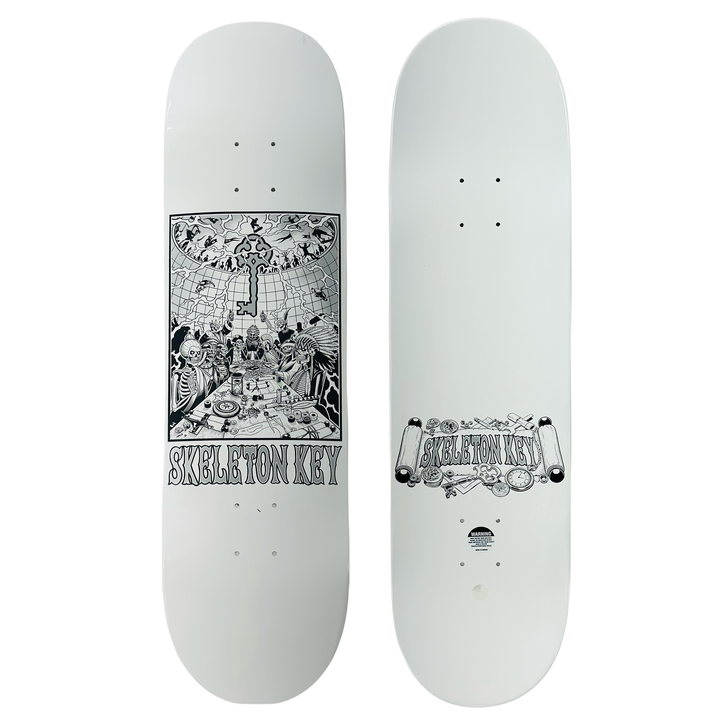 Council of Rad II Modern Skateboard deck (3 sizes) White