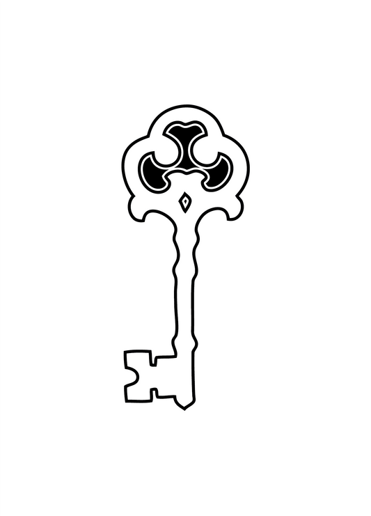 Skeleton Key "Key" Vinyl Sticker (Single)