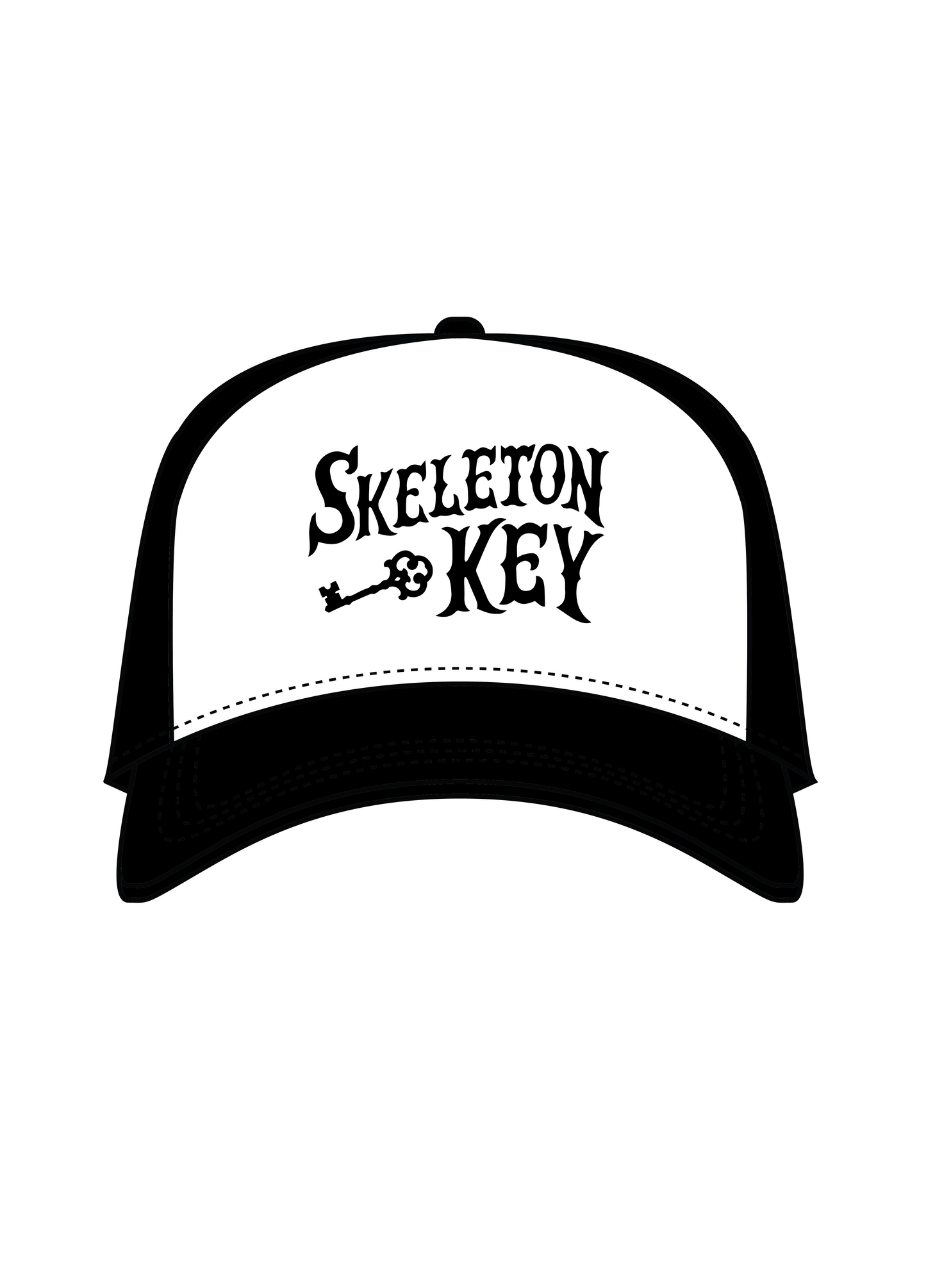 Skeleton Key Foam Trucker Hand Printed