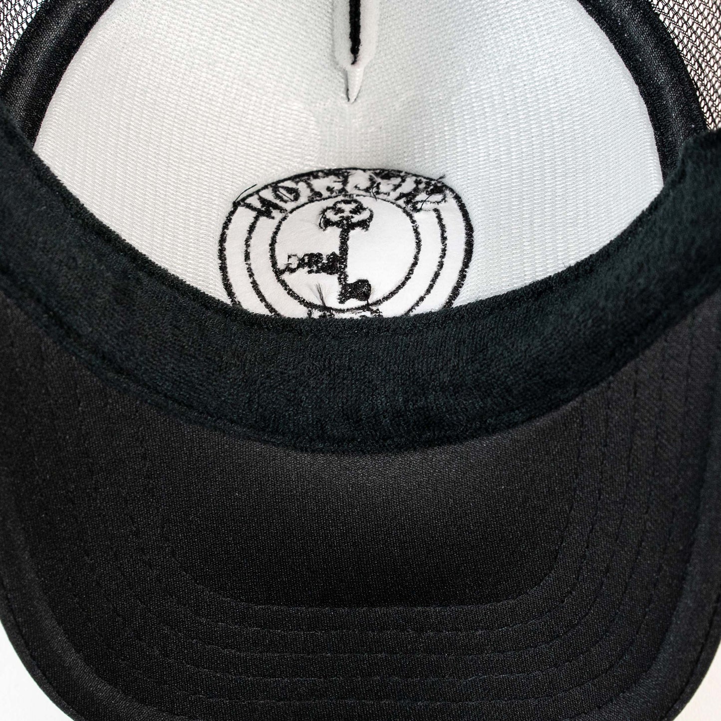 Black on Black Embroidered Trucker Hat