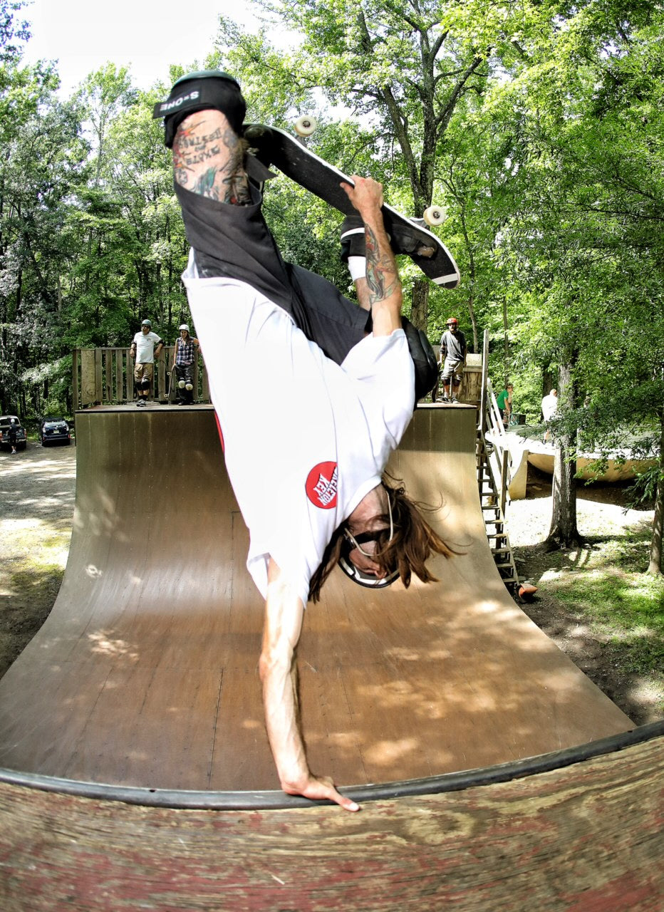 Skeleton Key Red/Black Dot White Tee