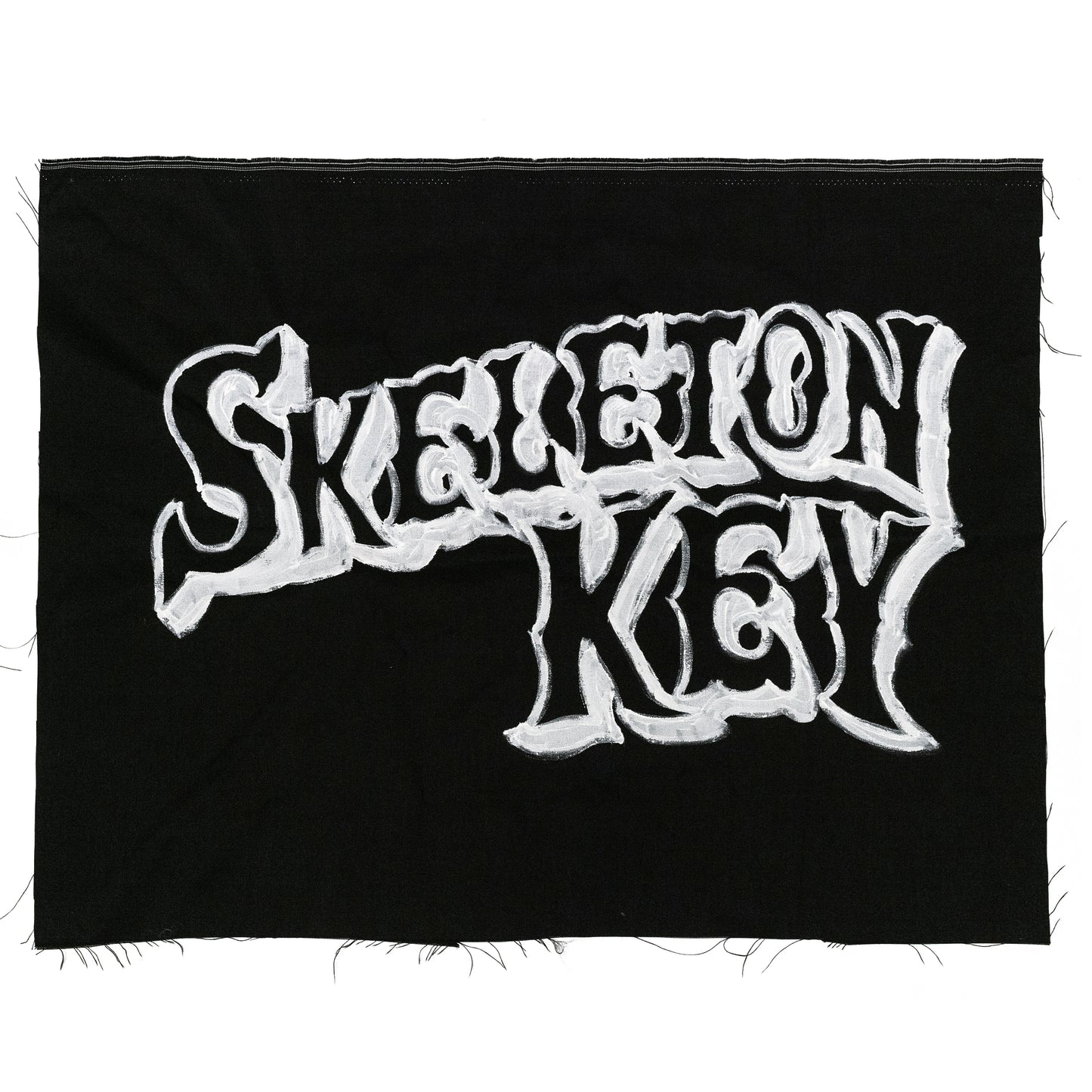 Hand Painted Skeleton Key logo canvas banner
